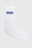 HUGO Blue șosete 3-pack bărbați, culoarea alb 50523025