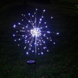 Lampa Solara, Flippy, Decor Gradina, Model Fireworks/Artificii, din Sarma de Cupru, 120 LED-uri, 55W, 90 cm, Alb Rece