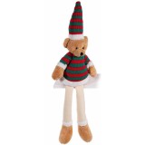 Figurina Craciun Ursulet textil multicolor cm 11x6x34 H
