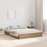 Cumpara ieftin Cadru de pat cu depozitare cu usa Stejar Artizanal 160 x 200 cm