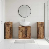 Cumpara ieftin Set de cabinet pentru baie cu 3 piese HOORN 3 buc. Lemn vechi