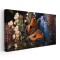 Tablou fluture pe flori portocaliu 1702 Tablou canvas pe panza CU RAMA 40x80 cm