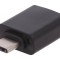 Adaptor USB 3.0 USB A la USB C Negru