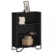 Gossi biblioteca, negru, 80x31x106 cm, lemn prelucrat