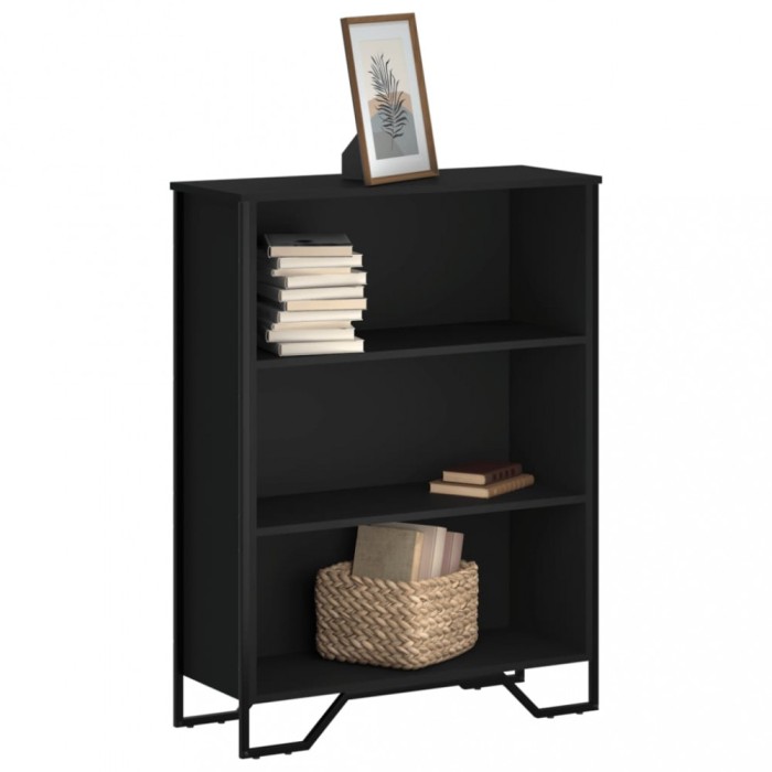 vidaXL Bibliotecă, negru, 80x31x106 cm, lemn prelucrat 848624