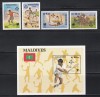 Maldive 1988 - Jocurile Olimpice - Seul, Serie + Colita, MNH, Nestampilat