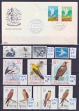 Lot filatelic Păsări &amp; Ornitologie / Plic Prima Zi (FDC) Islanda + Timbre Suedia, Ungaria &amp; Polonia - A991