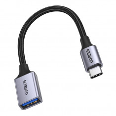 Cablu USB C (mascul) - USB (femelă) 3.0 OTG 0,15m Ugreen US378 - negru