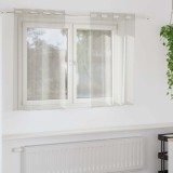 Perdele cu perdele 2 pcs Crem 140 x 140 cm Poliester