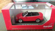 macheta audi a3 2013 cabriolet - herpa, dealer edition, 1/43, noua. foto