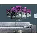 Set tablouri canvas (5 bucati) ST034 Multicolor 56x20 cm