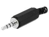 Conector Jack 3,5mm mufă tată stereo cu manşon drept