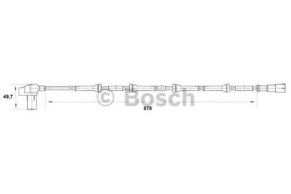 Senzor ABS / turatie roata RENAULT KANGOO Express (FC0/1) (1997 - 2007) BOSCH 0 265 006 711