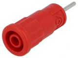 Soclu Banană 4mm 36A 1kV Roșu Panou