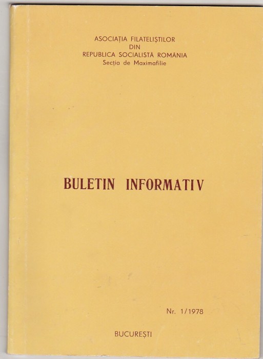 bnk fil - Buletin informativ 1/1978 AFR Sectia Maximafilie
