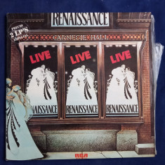dublu LP : Renaissance - Live At Carnegie Hall _ RCa, Spania, 1977 _ EX / VG+