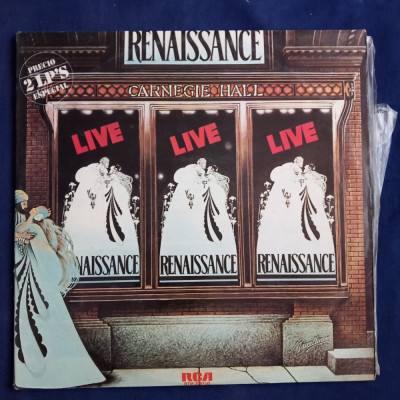 dublu LP : Renaissance - Live At Carnegie Hall _ RCa, Spania, 1977 _ EX / VG+ foto
