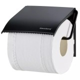 Suport rola prosoape de bucatarie, servetele, inox, 12 x 12.3 x 1.6 cm, negru, Klausberg