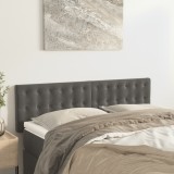 Cumpara ieftin Tăblii de pat, 2 buc., gri &icirc;nchis, 72x5x78/88 cm, catifea