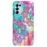Husa compatibila cu Oppo Find X3 Pro model Neon Mandala, Silicon, TPU, Viceversa, Transparent, Carcasa