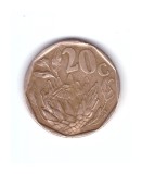 Moneda Africa de sud 20 cents/centi 1995, stare buna, curata