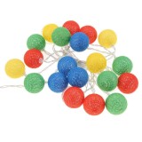 Globuri cu lumini, 20 Led-uri, 3M lungime, alimentare baterii R6, multicolor