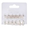 Set 6 Cercei Dama Argintii - Bijuterii Elegante, Uz Zilnic