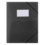 Mapa plastic cu elastic pe colțuri și etichetă Donau A4 480 microni negru