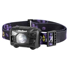 Lanterna frontala Rebel, 3 W, raza actiune 40 m, Micro USB, Negru/Mov