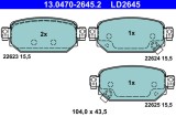 ATE 13.0470-2645.2 ATE Ceramic set placute frana,frana disc