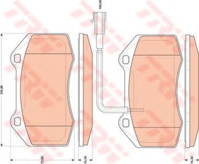 Set placute frana,frana disc ALFA ROMEO MITO (955) (2008 - 2016) TRW GDB1812 foto