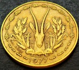 Cumpara ieftin Moneda exotica 10 FRANCI - AFRICA de VEST, anul 1977 *cod 2094 = excelenta