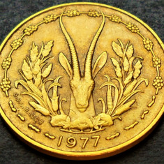 Moneda exotica 10 FRANCI - AFRICA de VEST, anul 1977 *cod 2094 = excelenta