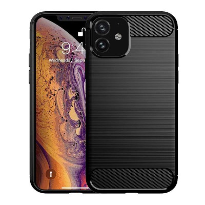 Husa TPU Forcell Carbon pentru Apple iPhone 11, Neagra foto