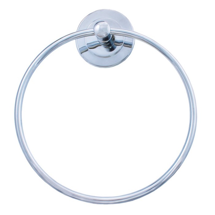 Suport din metal pentru prosop, prindere cu adeziv, 217Y, crom lucios, &Oslash; 160 mm
