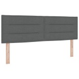 Cumpara ieftin Pat cu Saltea cu Arcuri Gri &icirc;nchis 160 x 200 cm țesătură