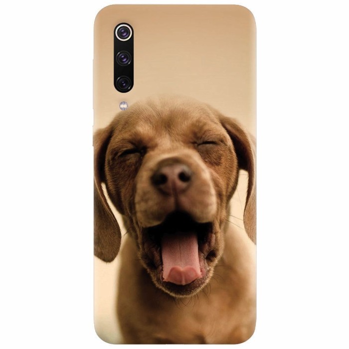 Husa silicon pentru Xiaomi Mi 9, Cute Yawning Puppy