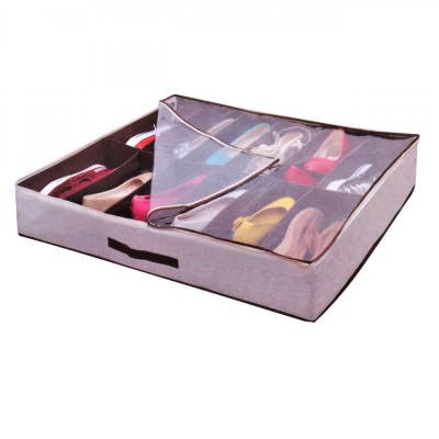 Husă &amp;Icirc;ncălțăminte, Model 12 Compartimente, Capacitate 12 Perechi, Dimensiuni 76x61x15cm, Multicolor foto