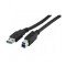 Cablu USB 3.0 USB A mufa - USB B mufa nichelat 1m negru 28AWG LOGILINK CU0023