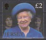 Jersey 2002 - Moartea mamei Regina Elisabeta, 1900 - 2002, MNH, Nestampilat