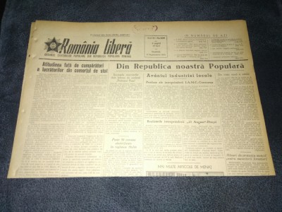 ZIARUL ROMANIA LIBERA 12 SEPTEMBRIE 1953 foto