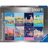 Puzzle Londra Vintage, 1000 Piese, Ravensburger