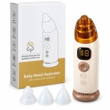 Cumpara ieftin Aspirator nazal electric pentru bebelusi, 9 trepte de aspirare, lumina ambientala si melodii Bej Maro
