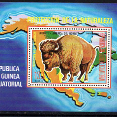 GUINEEA ECUATORIALA 1977, Fauna, Bizon, MNH
