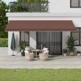 VidaXL Copertină retractabilă automat, maro, 600x300 cm