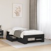 VidaXL Cadru de pat, negru, 90x190 cm, lemn prelucrat 3295521