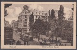BUCURESTI HOTEL ATHENEE PALACE TRAMVAI TRASURI EPOCA CIRCULATA 1917 POSTA GERMANA