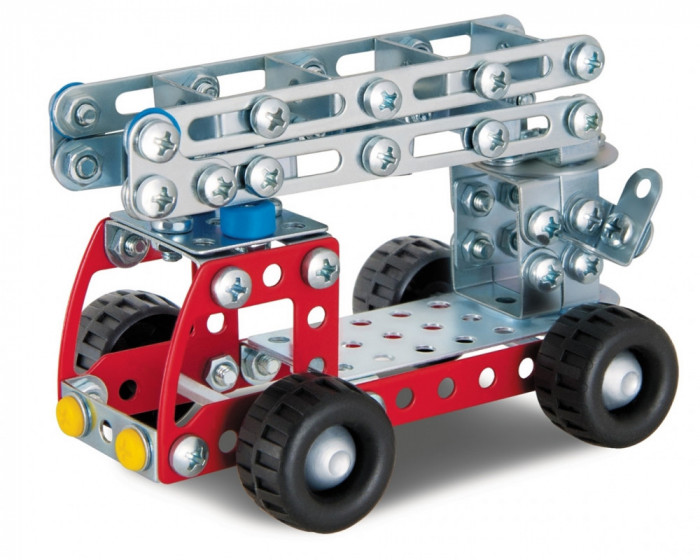 Masina de pompieri - Set de constructie cu piese din metal