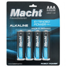 Baterii alcaline Macht AAA, 1.5V, 4 buc