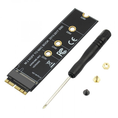 Adaptor SSD M.2 NGFF M-Key PCI-E la 12+16 pini pentru laptop MacBook Pro Retina A1398 A1502 MacBook Air A1465 A1466 2013 2014 2015 2017 iMac A1419 foto